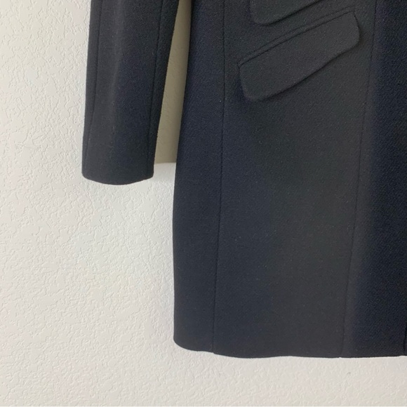J.Crew Womens a black Cocoon Coat in Italian stadium cloth full zip 00 - Picture 5 of 10